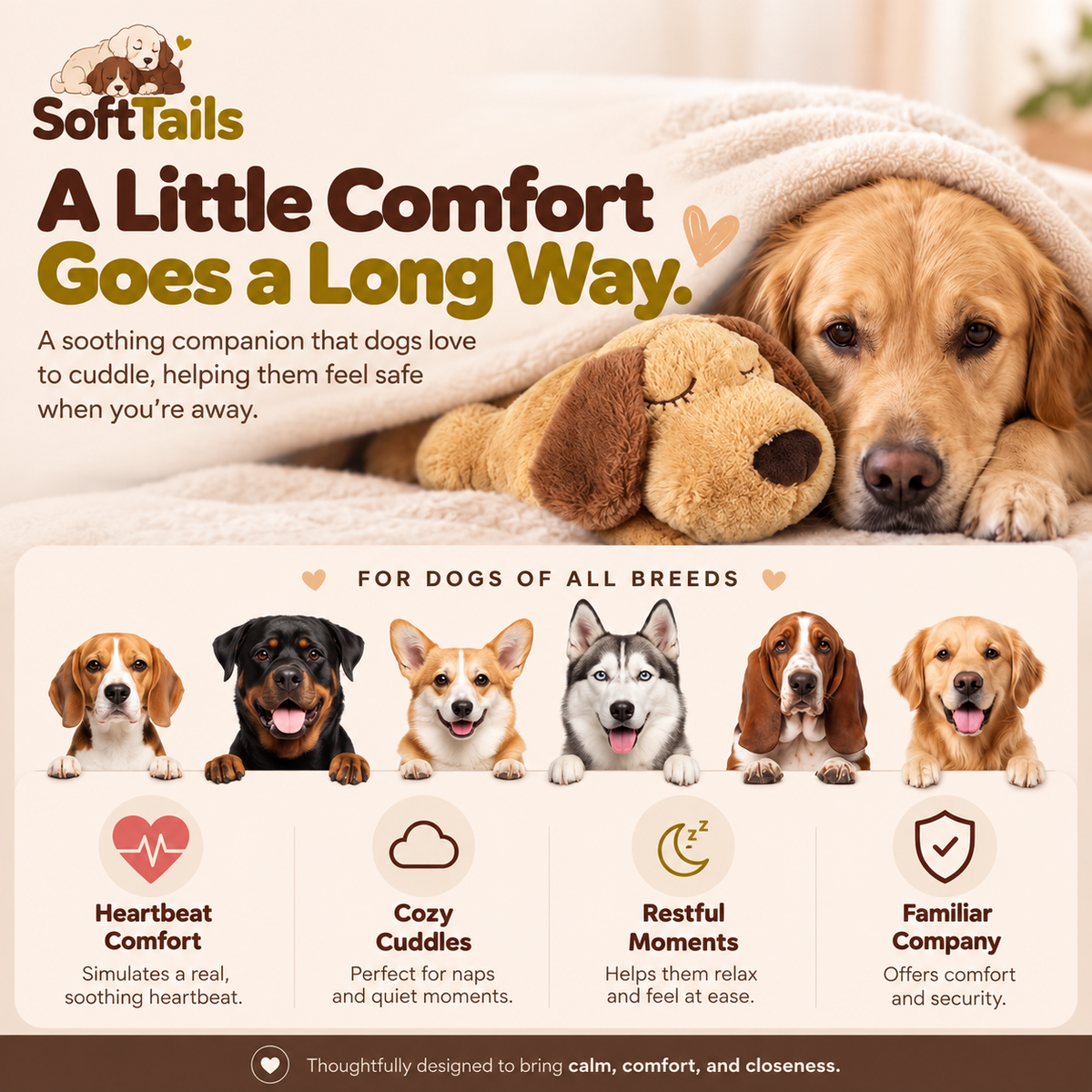 SoftTails™ Heartbeat Comfort Companion